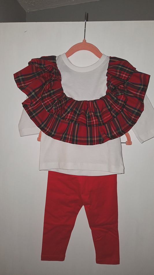 Double tartan frills