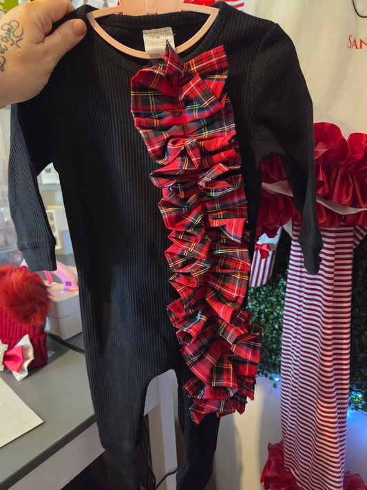 Baby grow tartan