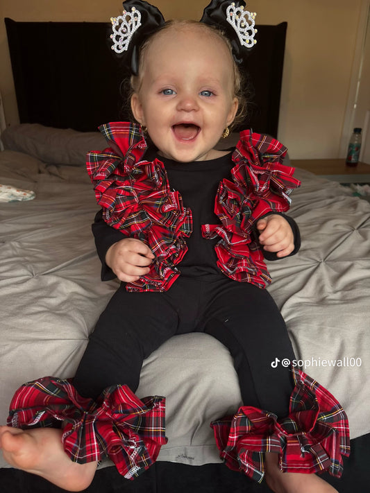 Tartan frilly set
